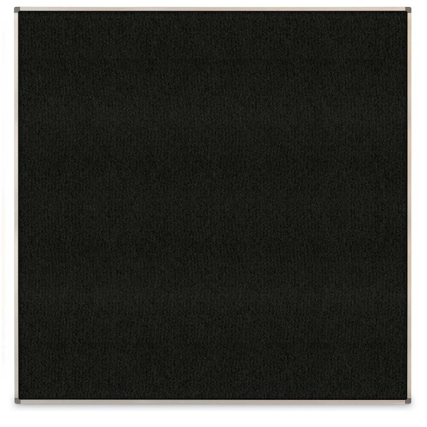 Corkboard, Fabric, Blk, Black, 1 Door, 36x36"